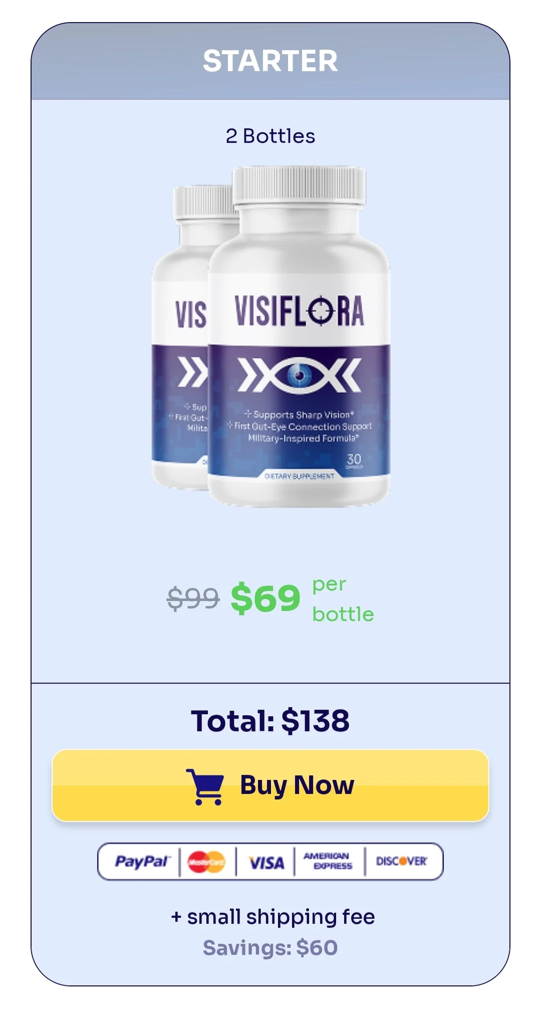 VisiFlora™ 2 bottles pricing